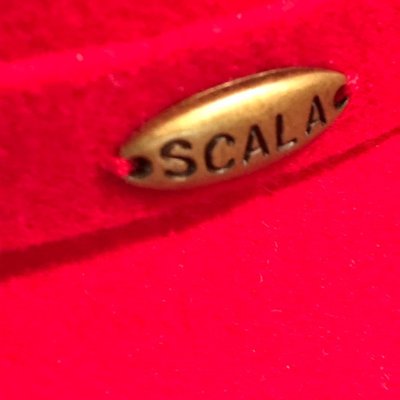 SCALA Wide-Brimmed RED ❤️💋Hat 💯% Wool - Picture 6 of 8